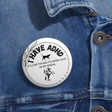 ADHD Herd of Cats Pin Buttons picture