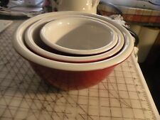 Corelle Coordinates 1,  2 & 3 Quart Dark Red Mixing, Nesting Bowls ~ Stoneware picture