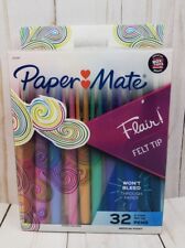 Paper Mate Flair 32 Felt Pens 0.7mm Medium Tip Multicolored No Bleed  picture