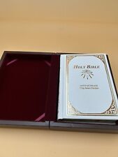 King James Version Holy Bible Dove of Peace with Case 1991 KJV White Hardcover  picture