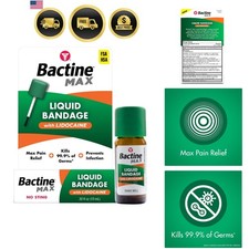 MAX Liquid Bandage with Lidocaine, Wound Cleaning Solution That Kills 99% of ... picture