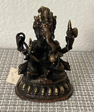 NWT  Ganesha  Statue Meditation handicraft  Blessing Ganesh. Made in Nepal picture