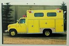 Vintage Photo Print, Large 17x11, Yellow Emergency Vehicle picture