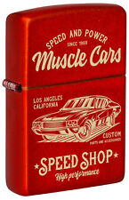 Zippo Muscle Car Design Metallic Red Windproof Lighter, 48523 picture