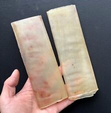 2 Pcs Solid Natural Sheep Horn Sheet Knife Blanks Plate Scales Handle Material picture