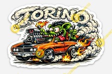 Ford Gran Torino STICKER - Muscle Car Vintage Decal Rat Fink Ford Classic picture