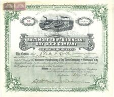 Baltimore Shipbuilding and Dry Dock Co. of Baltimore City - 1902 Shipping Stock  picture