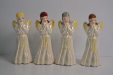 4 Vintage Christmas Angels 1974 Studio Pottery Home Decor Praying Religious picture