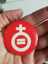 Vintage Gender Equality Womens Rights Button Pin Pinback VTG Hewig Marvic picture
