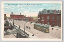 Postcard Tennessee Knoxville Gay Street Scene Viaduct Atkin Hotel Vintage picture