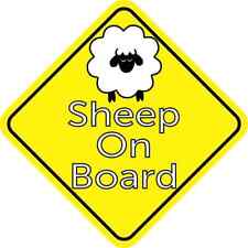 6in x 6in Sheep On Board Sticker Vinyl Animal Vehicle Bumper Stickers picture