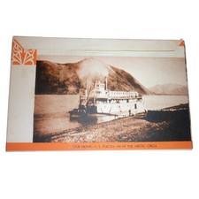 Vintage SS Yukon Steamboat Postcard Arctic Circle Alaska Fold-Out Souvenir Sepia picture