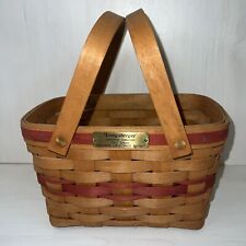 Longaberger Christmas Collectioon 1992 Red  Season's Greetings Basket w/Handles picture