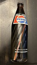 Rare Pepsi Factory Error Half Liter Glass Bottle Sealed With Straw Inside picture