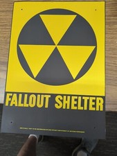 $36 Original Fallout Shelter Sign Not a Reproduction picture