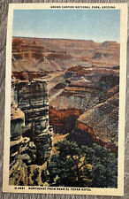 Vintage Linen Postcard Grand Canyon Northeast View From El Tovar Hotel Arizona picture