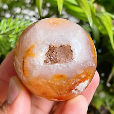 TOP 164G Natural Cherry blossom agate Sphere Ball  Quartz Crystal Healing A604 picture