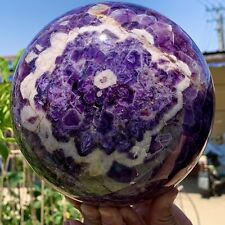 11.88LB Natural beautiful Dream Amethyst Quartz Crystal Sphere Ball Healing picture
