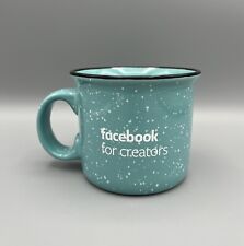 FACEBOOK For Creators Logo Corporate Advertising Coffee Mug Blue Teal Speckled picture