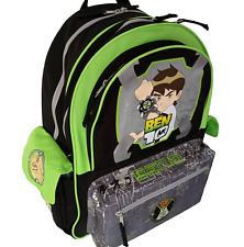 Ben 10 Large Backpack 17.5” Tall Omnitrix Dial 8 Pockets Silver Reflector Padded picture