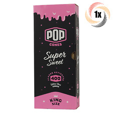 1x Box Pop Super Sweet Cones | 400 Cones Each | King Size | + 2 Free Tubes picture