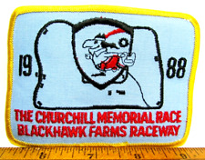 Vtg Churchill Memorial Race Blackhawk Farms Raceway 1988 Patch SCCA So Beloit IL picture