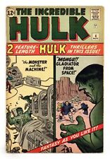 Incredible Hulk #4 FR 1.0 1962 picture