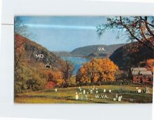 Postcard View Of Harpers Ferry from Cemetery Hill Harpers Ferry WV USA picture
