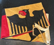 VTG Cold War West German Naval Ensign Flag 6x9 PQMD US Navy Rigged Rope Brass picture