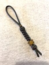 550 Paracord Knife Lanyard Chameleon With Brass Alloy Spyderco Bead. picture