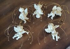 Vintage Angel Christmas Hanging Ornament 5 Lot  picture