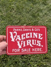 Parke Davis & Co Vintage Advertising Sign Detroit Michigan MI Vaccine Virus picture