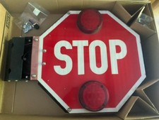 LED Strobing School Bus STOP Sign Swing Arm Specialty Manufacturing 2980C picture