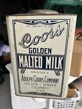 Coors Malted Milk - Good Condition Tin Container for Prohibition Era Collectors picture
