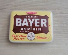 BAYER aspirin Advertising Tin vintage metal stash box picture