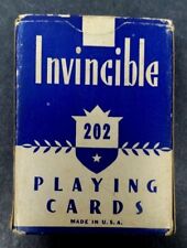 Vintage Invincible 202 Straight Deck Playing VG+ Pre 1945 Complete Made In USA  picture