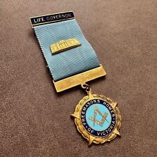 VINTAGE 1949 FREEMASONS HOMES OF VICTORIA LIFE GOVERNOR BADGE STOKES & SONS picture
