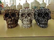 Skull Skeleton Collectable Figurine Statue Planter Bowl Halloween Resin Human picture