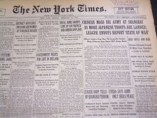 1932 FEBRUARY 15 NEW YORK TIMES - CHINESE MASS BIG ARMY AT SHANGHAI - NT 4792 picture