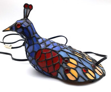 Hand Made Stained Glass Peacock Lamp Night light 11