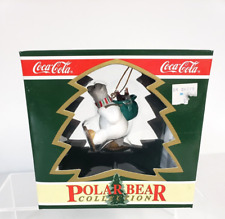 Coca Cola ornament Polar Bear Collection North Pole Delivery 1995 New box picture