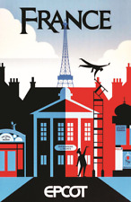 Epcot France Pavilion World Showcase Poster Print 11x17 Disney picture