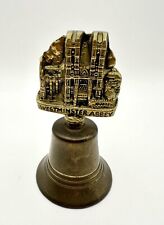 VINTAGE SOLID BRASS MADE WESTMINSTER ABBEY SCULPTURE LONDON ENGLAND HAND BELL  picture