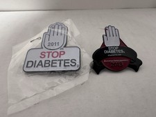 American Diabetes Association Stop Diabetes Lapel Pins 2011 2013 Lot of 2 picture