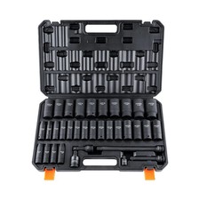 1/2" Drive Deep Impact Socket Set, 34pcs Socket Set Metric （8-36mm） 6 Point Cr- picture