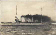 British Military Battleship SMS Nurnberg c1910 Vintage Real Photo Postcard picture