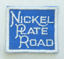 Nickel Plate Road Patch Vintage Railroad Embroidered Blue White Square Sew On picture