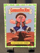 2017 Garbage Pail Kids - Earthquake Jake (Natural Disasters Sticker) *Puke Green picture