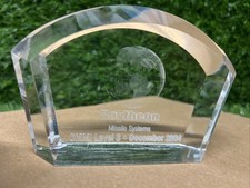Raytheon Lead Crystal Award Missile Systems CMMI Level 3    2004         3A picture