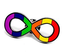 Autism Awareness Pin Badge Enamel Brooch Rainbow Infinity Eight Neurodivergent picture